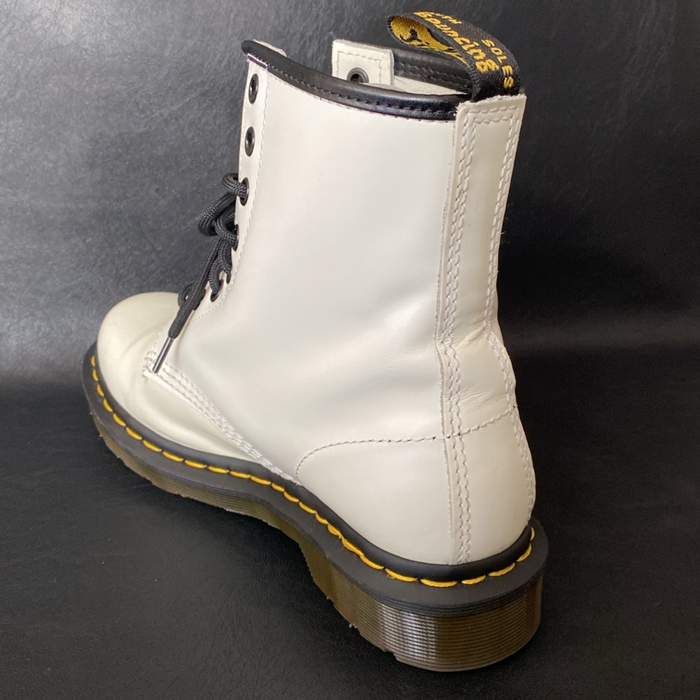 Dr. Martens White Leather Boots - Picture 3 of 8